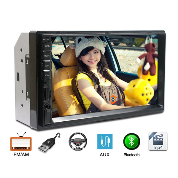 7'' Universal Car Stereo MP3 MP5 Player with Radio FM BT Mirror Link Support Rearview