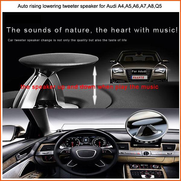 2pcs moving acoustic lens BO style car tweeter speaker for Audi A4,A5,A6,C7,A7,A8,Q5