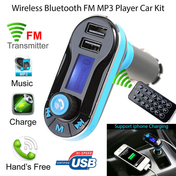 Auto Bluetooth Car Kit HandsFree Radio Adapter Kit USB Charger Vehicle Bluetooth Player Bluetooth Car FM Transmitter MP3 Player