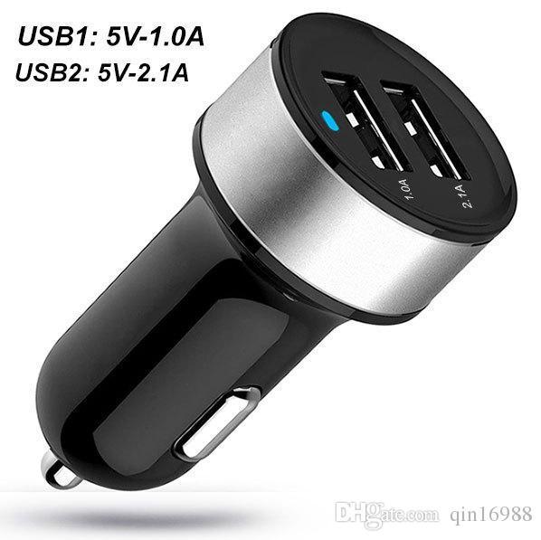 Universal Smart Fuse Circuit-Breaker Protection Dual USB Port 5V 3.1A Car Charger For Mobile Phones Tablet PC