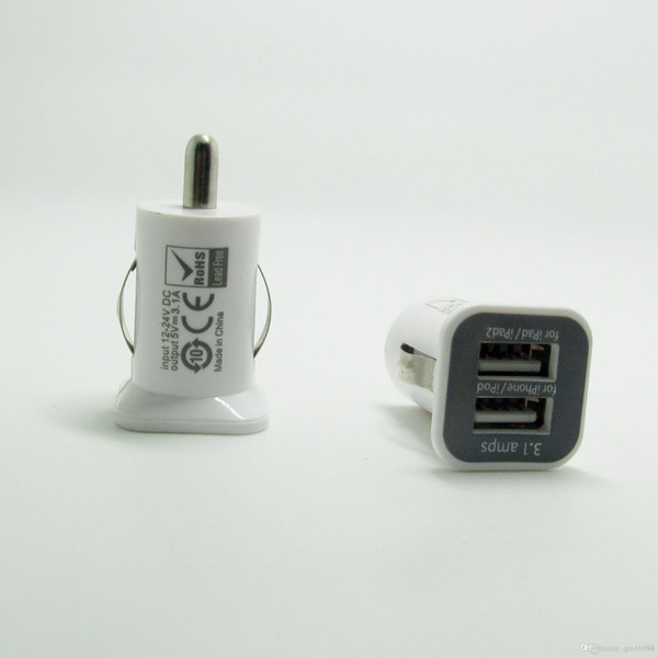 USAMS 3.1A 3100mha USB Dual Car Charger 5V Dual 2 Port car Chargers for iPad iPhone 5 5S iPod iTouch HTC Samsung