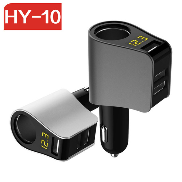 HY10 Car Cigarette Lighter Socket Splitter Power plug 3 USB Car Fast Charger 12V - 24V for cellphone GPS Ipod Pad etc