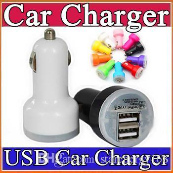 1000X Candy dual usb car charger Auto Charger Adapter for iPod iPhone 5S 6 6S 7Plus Samsung HTC iPod iPad Blue LED Candy Color M-SC