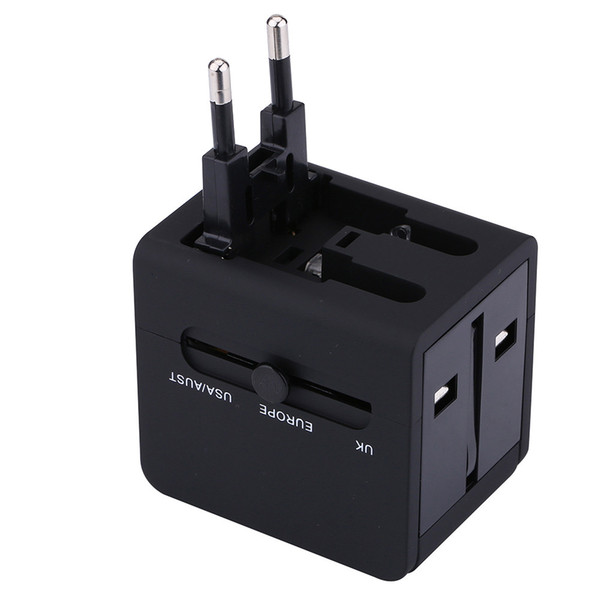 Travel International Universal Power Adapter All-in-one with 2.1A 2 USB Mobile Phone Cell Phone Universal adapt