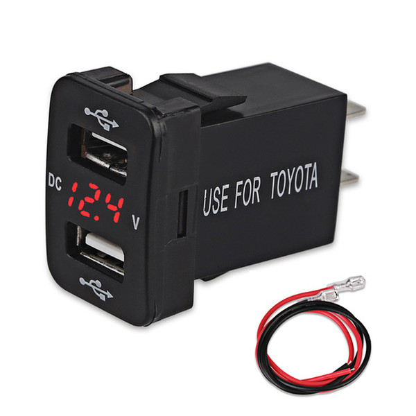 4.2A Dual Port Car USB Socket Charger For Smartphone Car Chargers With LED USB Car Adapter Charger 12V For Toyota USB 12-24V