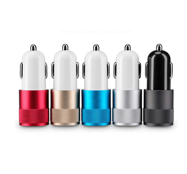 General purpose Car Chargers Small Steel Gun Metal Double USB Aluminum Alloy Car Charger 2.1A Tablet Smart Phone for iphone 11 car charger