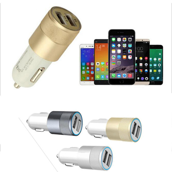 Dewtreetali New Arrival Dual USB Car Charger For Universal mobile phone USB Adapter For Samsung S6 S5 USB Cig