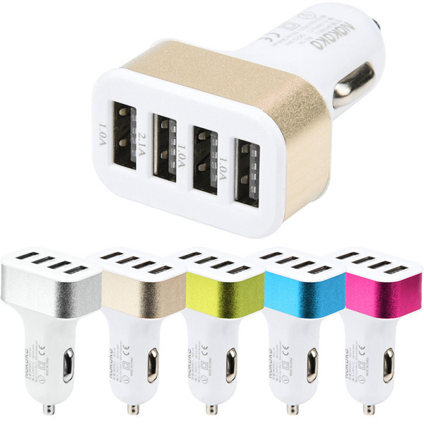 4 USB Ports Car Charger Traver Adapter Car Plug Hot Selling Triple Car Charger For iPhone 6s 7 plus samsung s6 s7 edge