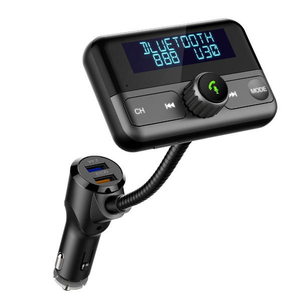 BT75S Bluetooth FM Transmitter Handsfree Call Car Kit MP3 Player Dual USB Quick charge 3.0 Car Charger