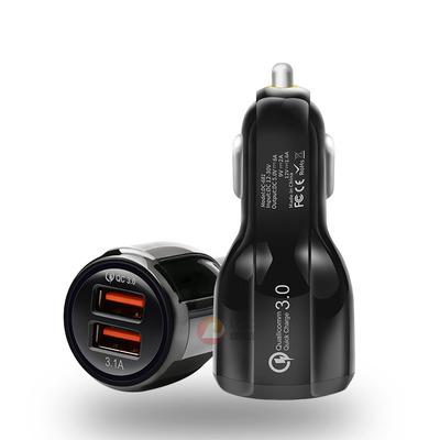 For Samsung Galaxy S9 QC 3.0 Fast Car Charger 3.1A Quick Charge Dual Usb Port For iPhone X With Retail Package