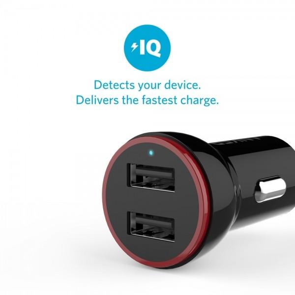 Anker with CE certification car charger 2.4 A new double USB universal car charger gift car charger