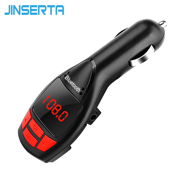 JINSERTA Bluetooth FM Transmitter Modulator USB Car Kit MP3 Player Support USB Flash Drive TF Micro SD 3.5mm AUX Audio In Music