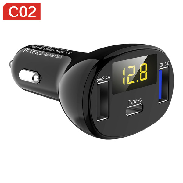 C02 Car charger Mini 4.8A Dual usb Ports fast charger Adapter LED Voltage detection for phone Camers DVR Tablet GPS iPad