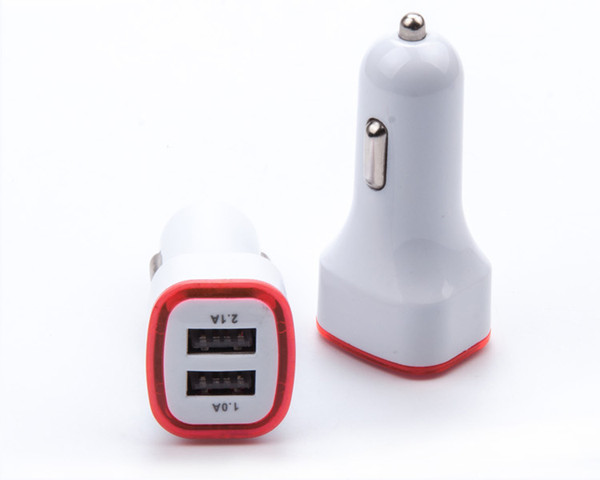 Dual Usb Car Charger 3.1a 12v-24v input charger for Mobile telephone Tablet PC Splitter Cigarette Lighter Carregador Veicular