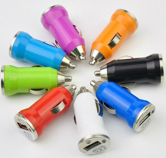 Mini Universal USB Interfac Car Charger Adapter For iPhone5 Note3 S4 Cell Mobile Phones Chargers Adapters Free DHL UPS FEDEX Shipping