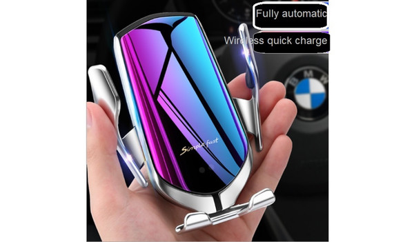 New R2 professional car wireless charger The new infrared automatic sensor car wireless magic charger R2 mobile phone positioning wireless c