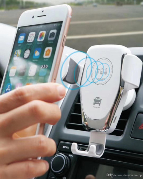 Car Wireless Charger For iPhone X 8 Plus Car Air Vent Gravity Holder Mount Fast Wireless Charging Pad For Samsung S8 Plus