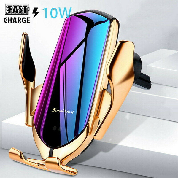 R1 Automatic Clamping 10W Car Wireless Charger For iPhone Xs Huawei LG Infrared Induction Qi Wireless Charger Car Phone Holder