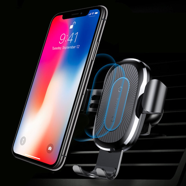 Car Mount Qi Wireless Charger X 8 Plus Quick Charge Fast Wireless Charging Pad Car Holder Stand For Samsung S8