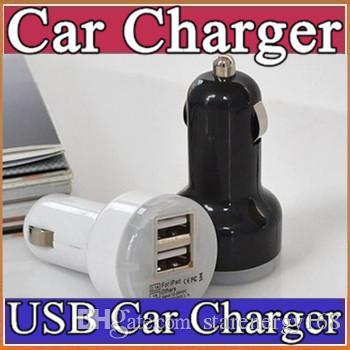 500X Colorful Mini Car Charger 2 ports Cigarette Port 2.1A Micro auto power Adapter Nipple Dual USB for Phone 5S 6 6s 7 plus samsung s7 M-SC