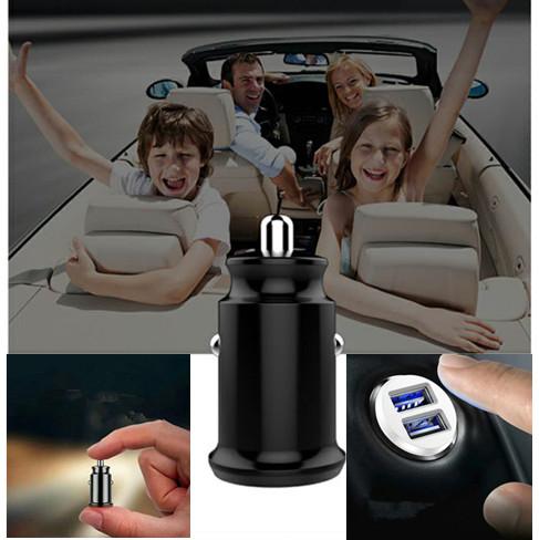 Mini USB Car Charger For Mobile Phone Tablet GPS 3.1A Fast Charger Car-Charger Dual USB Car Phone Charger Adapter in Car