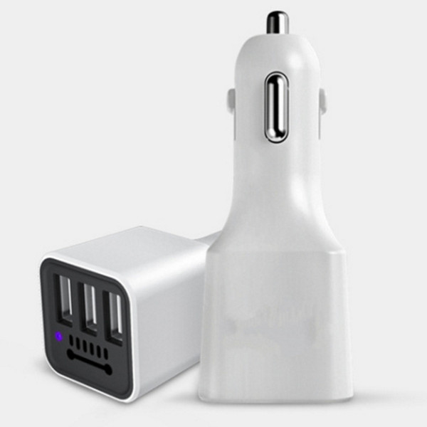 Car Charger Negative Ion Air Purifier 3 USB Car Cigarette Lighter One For Three 3.1A Multi-function Car Fast Charger 100