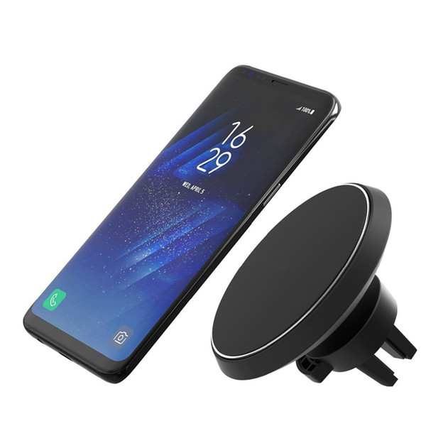 5W Wireless Car QI Wireless Charger Magnetic Holder Air Vent Stand for iPhone 8 X XS Max Samsung Galaxy S6 S7 S8 Plus