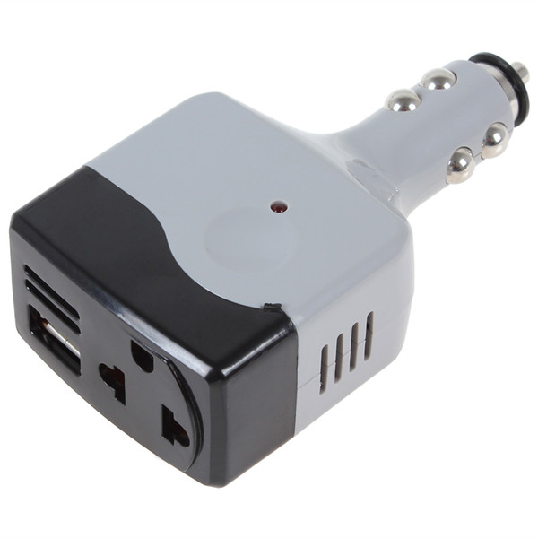 Wholesale-DC 12 / 24V to AC 220V / USB 6V Car Mobile Power Inverter Adapter Auto Car Power Converter Charger