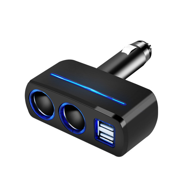 3.1A dual USB car chargers, Car phone chargers 1to2 two power holes,white and black with Led light