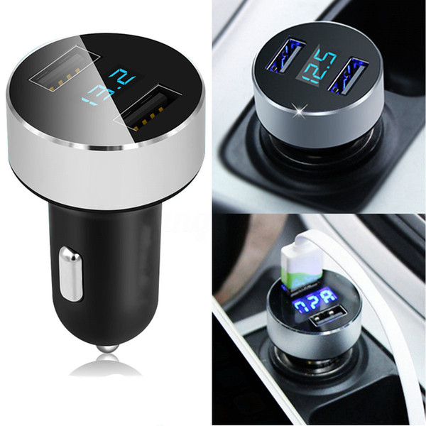 Car Charger 5V/3.1A Quick Charge Dual USB Port Cigarette Lighter Adapter Voltage Free Shipping