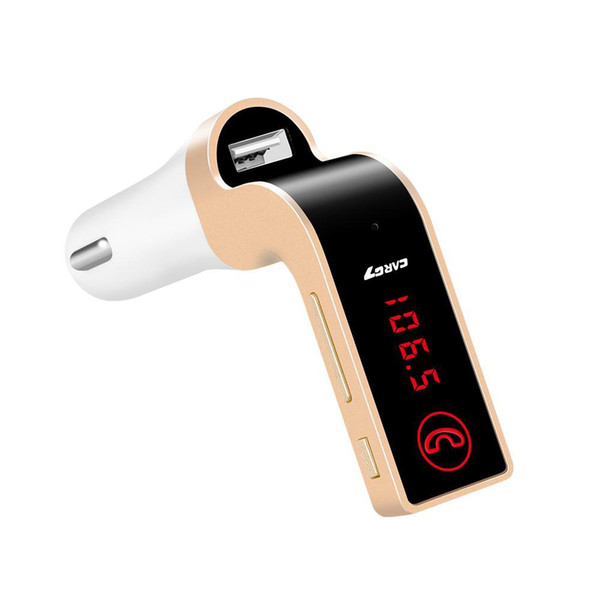 NOT ORIGINAL CAR G7 Bluetooth Car Kit Handsfree FM Transmitter Radio MP3 Player USB Charger AUX TF Cards Slots Wireless Universal 60pc