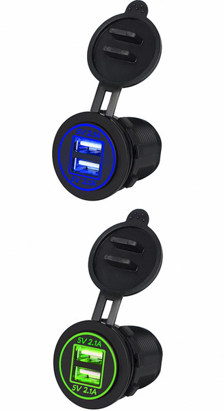 Waterproof Dual USB Car Charger 2.1A +2.1A Car Charger Adapter For Iphone Samsung Xiaomi Huawei Smartphones