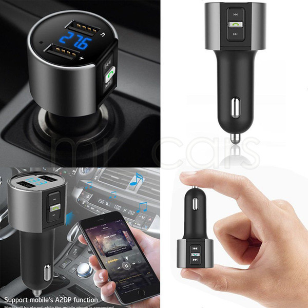 Bluetooth FM Transmitter Wireless In-Car MP3 Player Bluetooth Transmitter Radio FM Transmitter with Dual USB port for SmartPhone GGA520