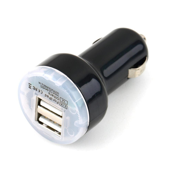 Mini USB Car Charger 2 Port Universal Adapter for iPad 2 for Samsung P1000 Wholesale