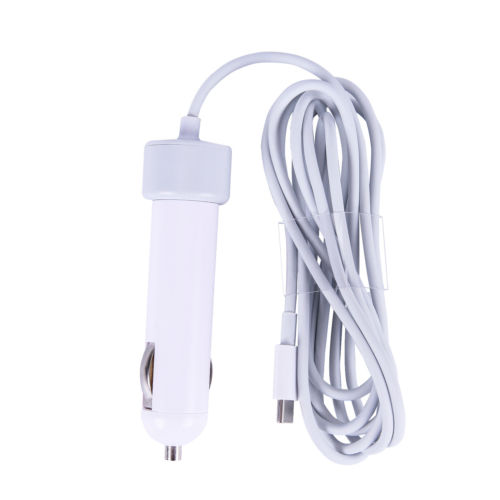 White Type-C PD 36W USB-C Car Charger Dual USB Port with Quick Charge 3.0