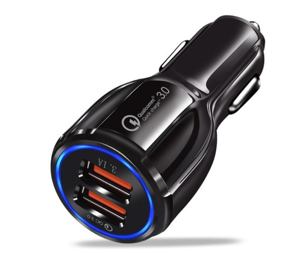 Top Quality QC 3.0 6.2A Dual USB Car Charger QC3.0 Mobile Phone Charger