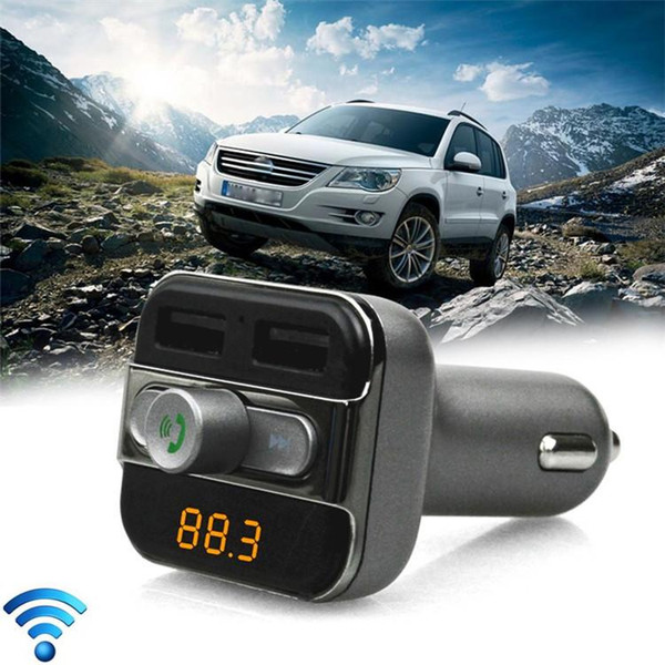 New BT20 Bluetooth Car Kit Handsfree Car MP3 Bluetooth 4.0 Support USB Disk/Micro SD Card Car Charger Dual USB For Smart Phone retail