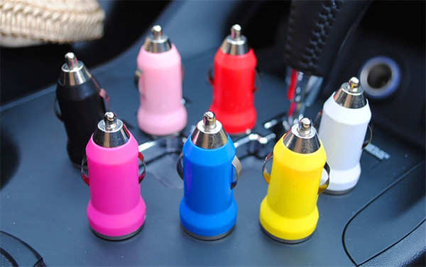 Bullet Mini USB Car Charger Universal Adapter for iphone 5 4 4S 6 plus Cell Phone PDA MP3 MP4 player mobile htc LG