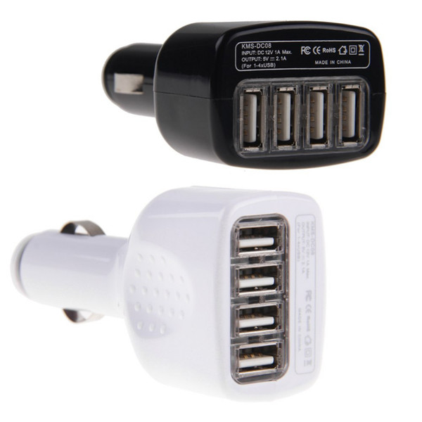 Universal 4 USB Ports Car Charger Adapter Charge Adapter for Iphone 5 5S for Ipad for Samsung S5 S4