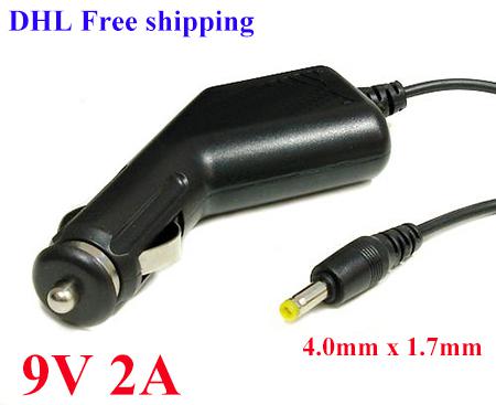 High Quality 100pcs DC 9V 2A 4.0mm x 1.7mm Car Charger Adapter Converter For 7