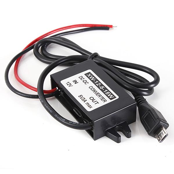 New 12V To 5V 15W 3A Converter Module Micro USB Cable Output Power Adapter order<$18no tracking