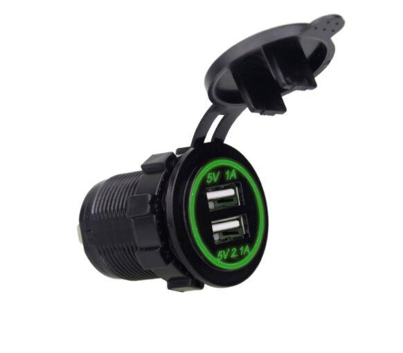 3.1A LED Light Dual 2 Ports 12V USB Car Charger Socket Car USB Charger