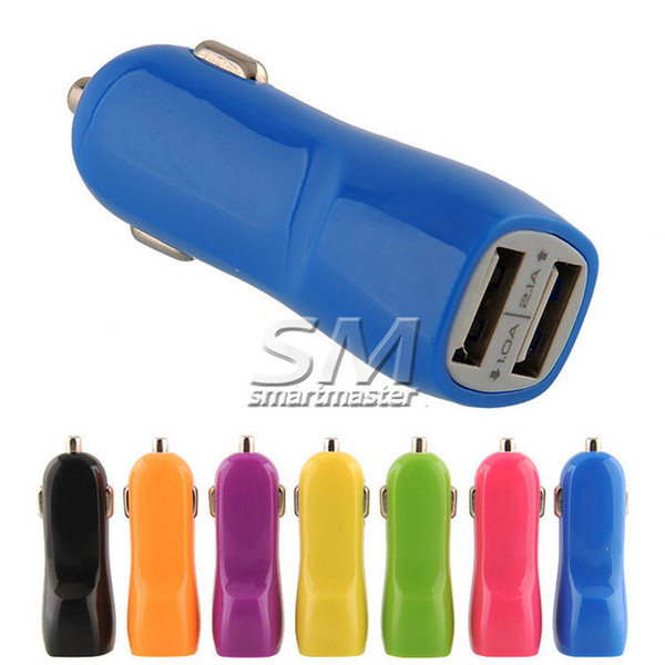 Duck Mouth Full 5V 2.1A Car Charger Dual USB Port For Any Mobile Phone Cellphone Power Device