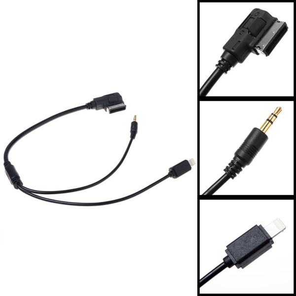 In Car AMI MDI 3.5mm AUX 8-Pin Charge Adapter Cable For Mercedes Benz S300L S350L ML350 with the interface For 5 5S 6 Plus iPod