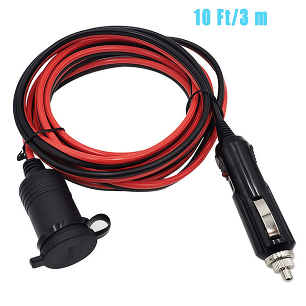 Car Cigarette Lighter Extension Cord Plug 12V Heavy Duty Car Cigarette Lighter Charger 15A 14 AWG Electric Wires Pure Copper Waterproof