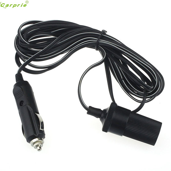 Cable 2017 New Cls Black 12V 24V 10A Car Accessory Cigarette Lighter Socket Extension Cord Cable 5m Universal July 05 dropship