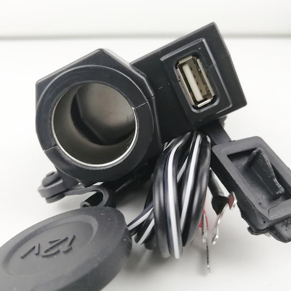 ONE 12v 2.1A Waterproof Motorbike Motorcycle 5V USB Power Port Cigarette Lighter Adaptor Integration Outlet Socket Charger Free Shipping