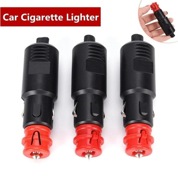 1/2 / 3pcs Welding-free European Red Cigaret Lighter car Cigaret Lighter Plug with Fuse Socket Adaptor Power Connection