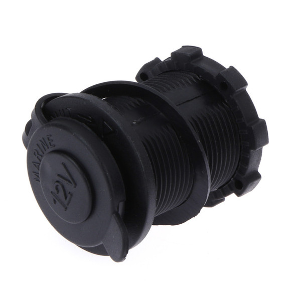 Waterproof Black Motorcycle Car Auto Boat Tractor Accessory Cigarette Lighter Power Socket Plug Outlet For Any DC12/24V