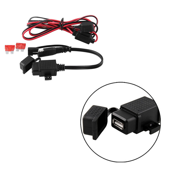 Rotating Mounting Holder For SAE To USB Cable Adapter Quick 2.1A Quick Connector for Motorcycle Double Usb Charging